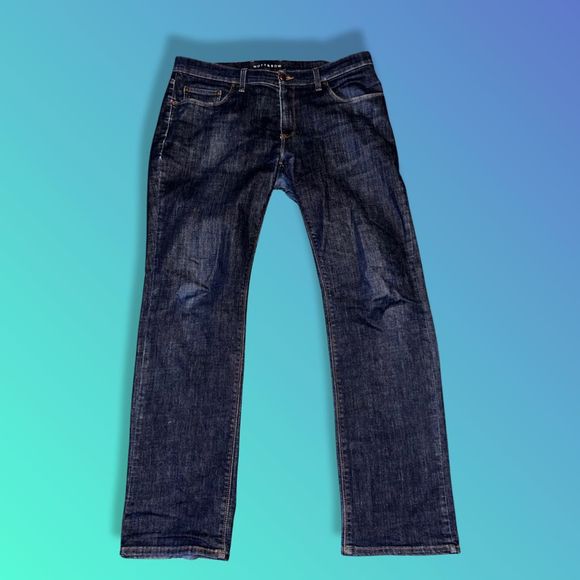 Mens Mott & Bow Straight Wooster Dark Wash Jeans Size - Picture 1 of 5